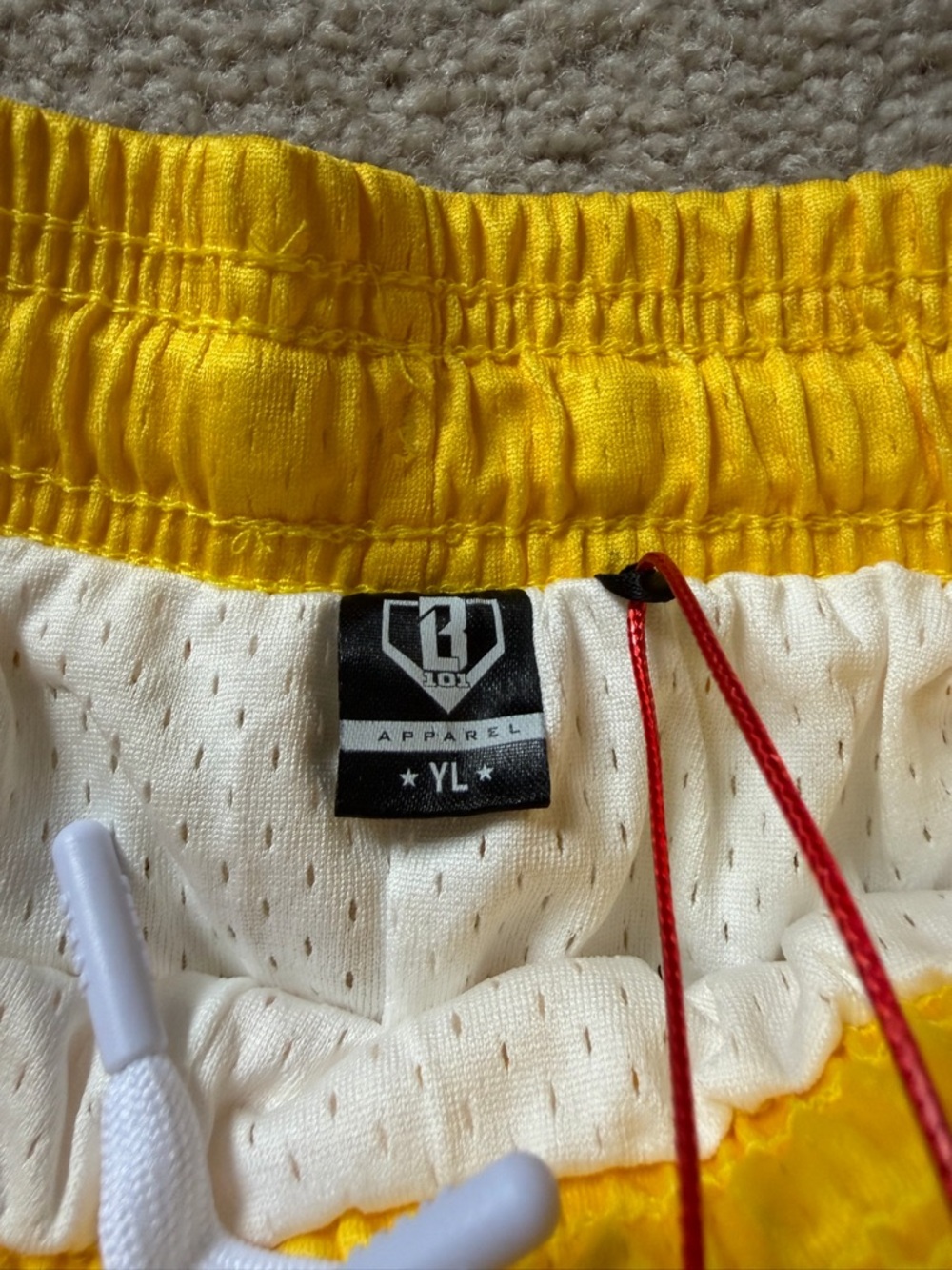 Cheddar Yellow “Crayon” Baseball Lifestyle 101 shorts - YL - Picture 3 of 4